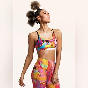 Peloton x Monica Ahanonu Strappy Bra and High-Waisted Leggings - Size Medium